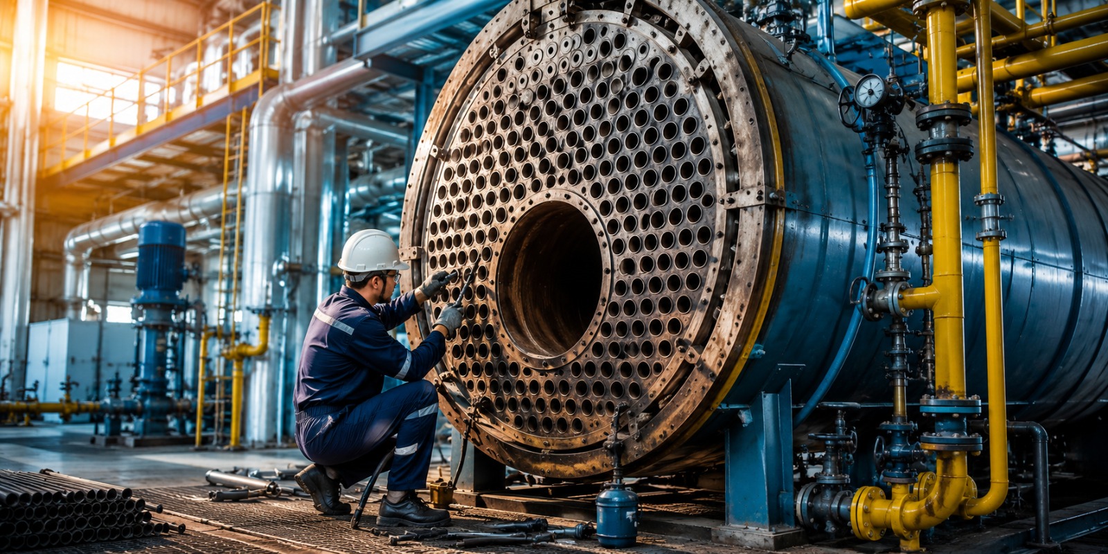 Industrial boiler facility at power plant