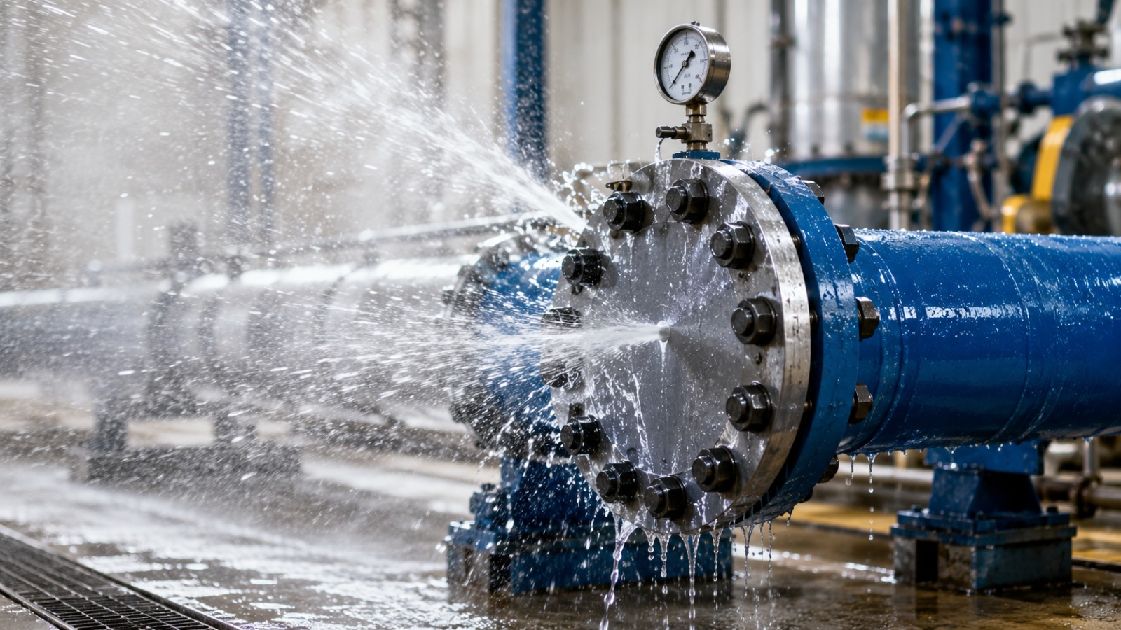 Hydraulic pressure testing equipment used for industrial testing