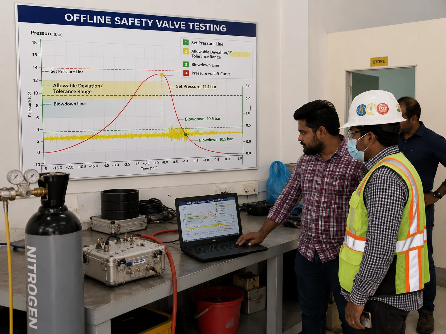 Advanced bench-top valve test stand for offline testing